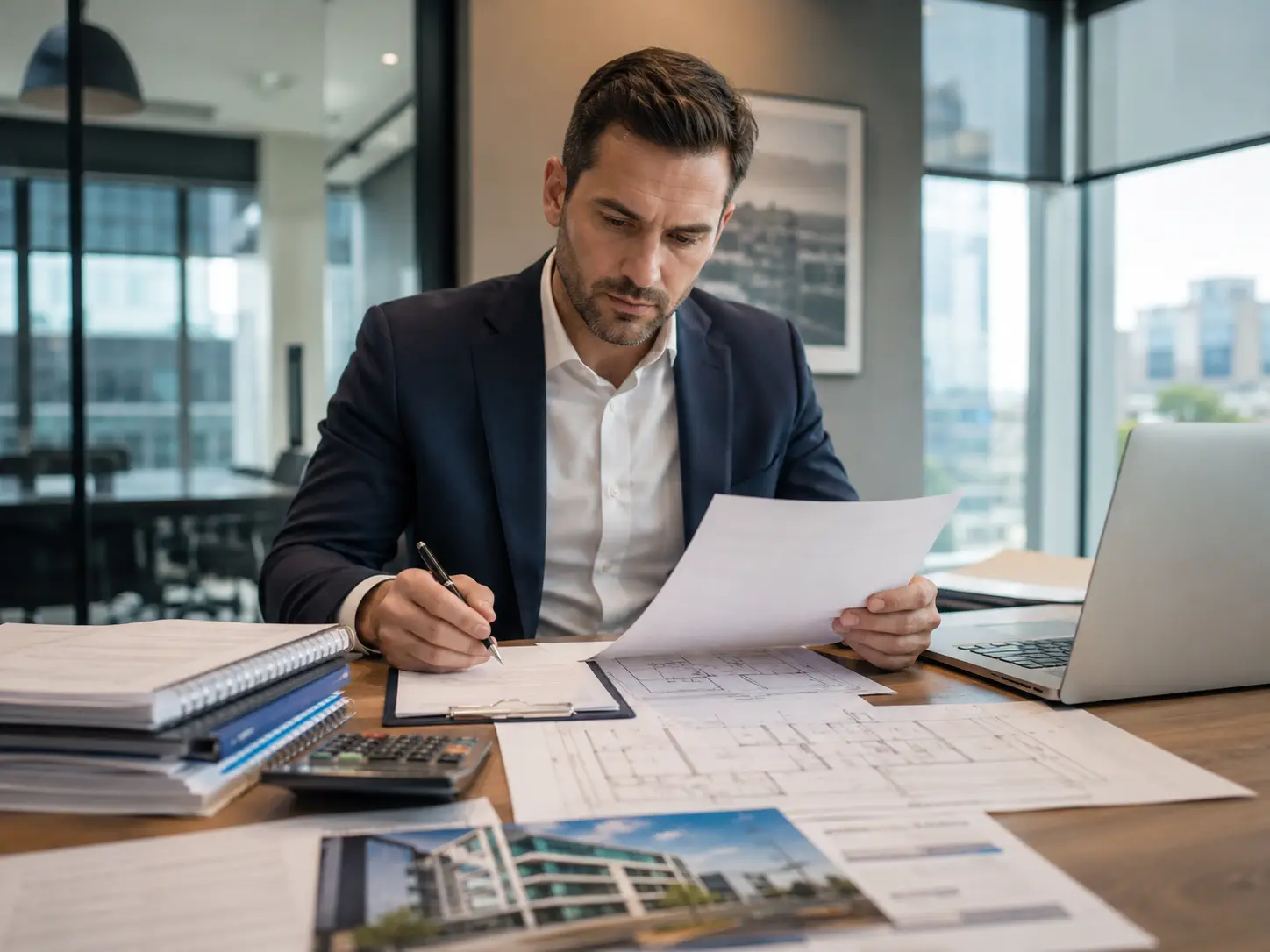 Commercial property underwriting factors for private real estate financing